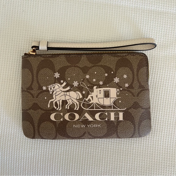 Coach Corner Zip Wristlet - Picture 2 of 10
